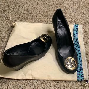 Tory Burch Black Wedges